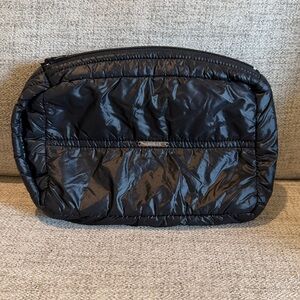 Anorak Black Puffer Cosmetic Bag Toiletry Travel Pouch